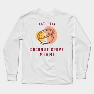 Coconut Grove Miami Established 1919 Long Sleeve T-Shirt